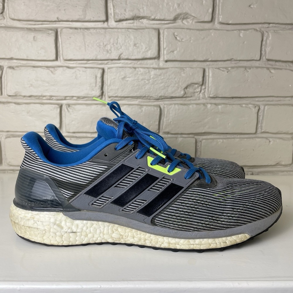 Adidas Boost Shoes Men's 15 Supernova Grey Blue Running Jogging Comfort